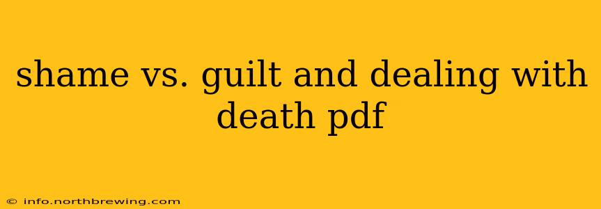 shame vs. guilt and dealing with death pdf