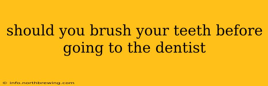 should you brush your teeth before going to the dentist