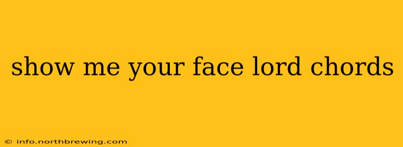 show me your face lord chords