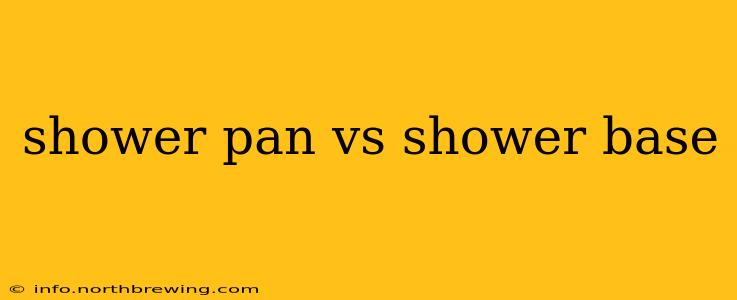 shower pan vs shower base