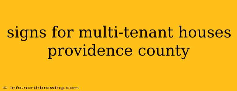signs for multi-tenant houses providence county