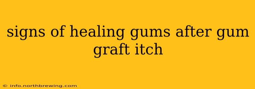 signs of healing gums after gum graft itch