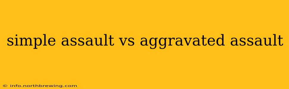 simple assault vs aggravated assault