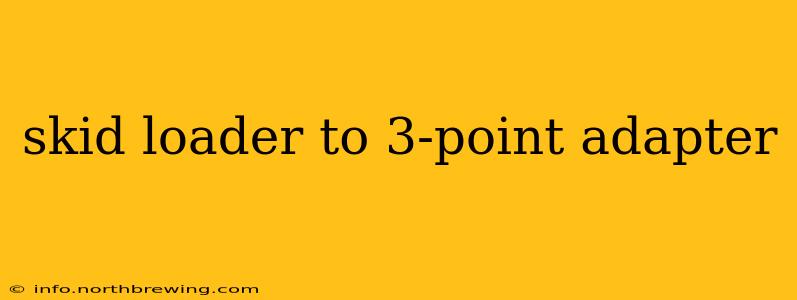 skid loader to 3-point adapter