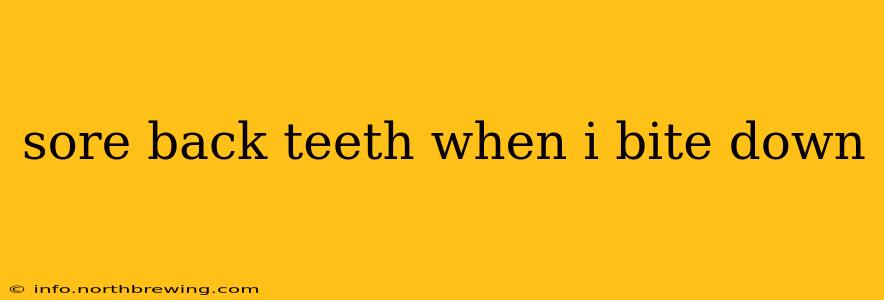 sore back teeth when i bite down