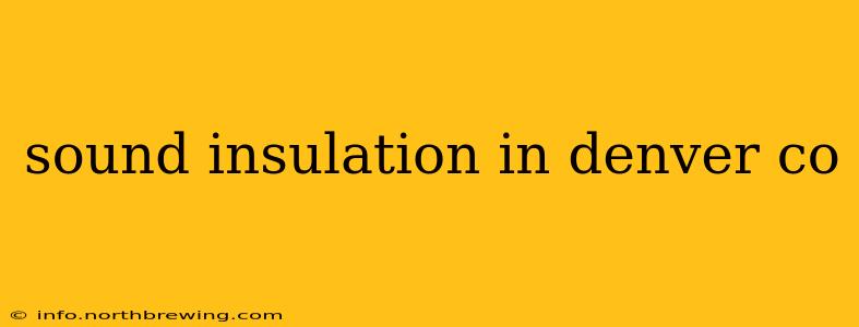 sound insulation in denver co