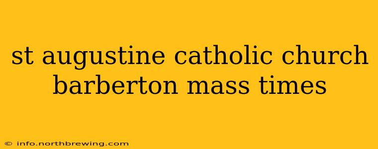st augustine catholic church barberton mass times