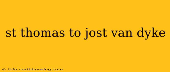 st thomas to jost van dyke
