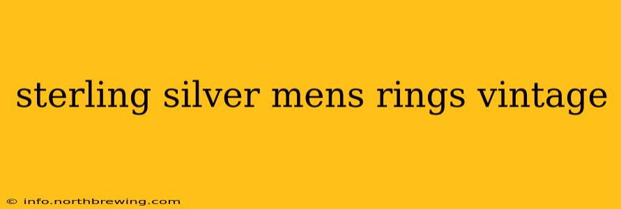 sterling silver mens rings vintage