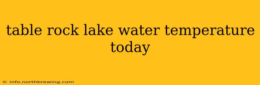 table rock lake water temperature today