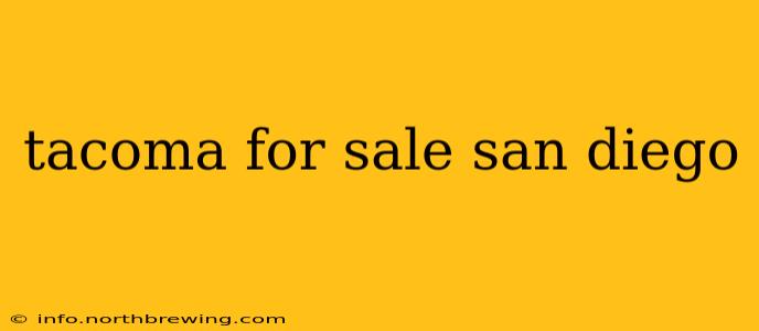 tacoma for sale san diego
