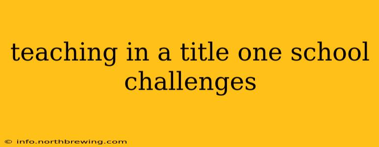 teaching in a title one school challenges