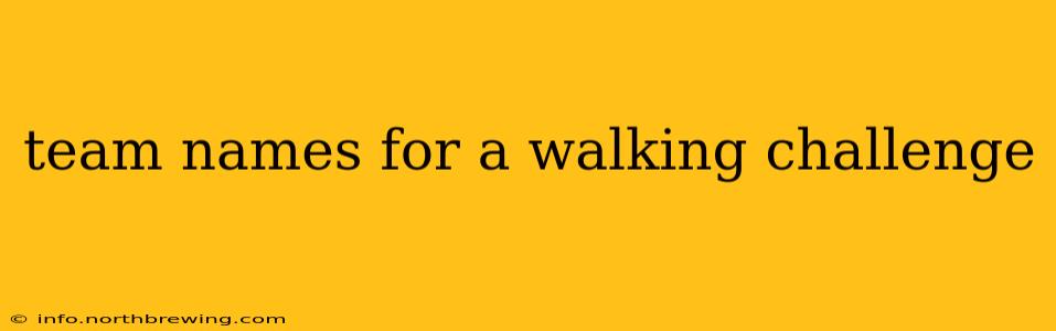 team names for a walking challenge