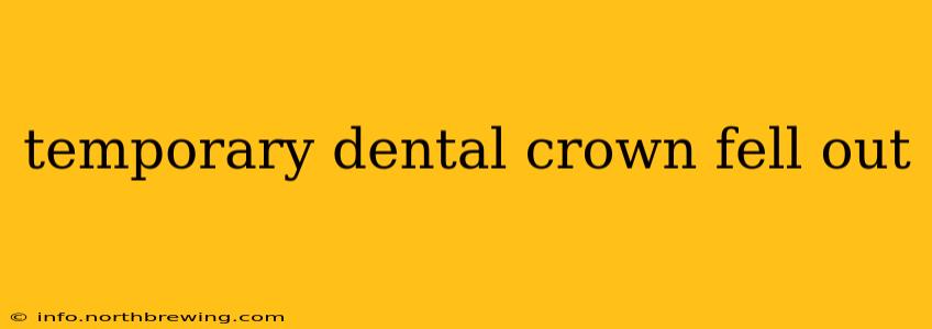 temporary dental crown fell out
