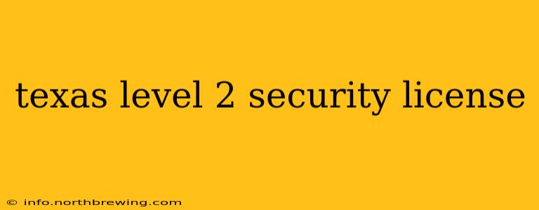 texas level 2 security license
