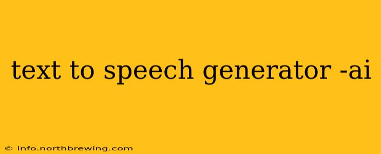 text to speech generator -ai
