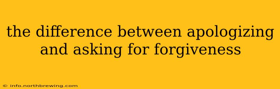 the difference between apologizing and asking for forgiveness