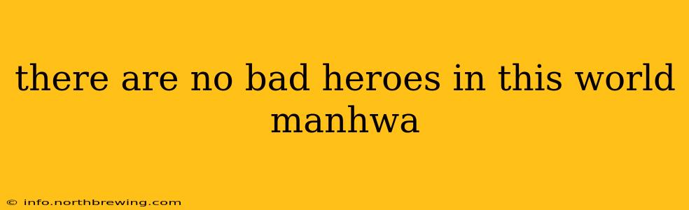 there are no bad heroes in this world manhwa