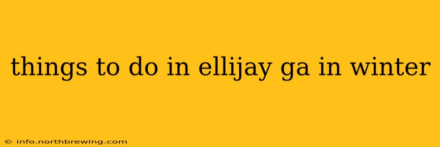 things to do in ellijay ga in winter