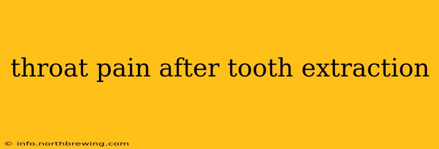 throat pain after tooth extraction