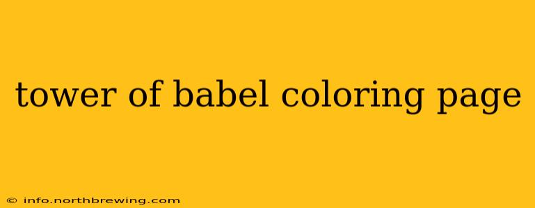 tower of babel coloring page