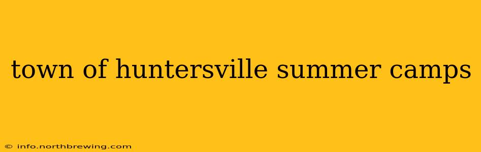 town of huntersville summer camps