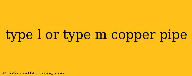 type l or type m copper pipe
