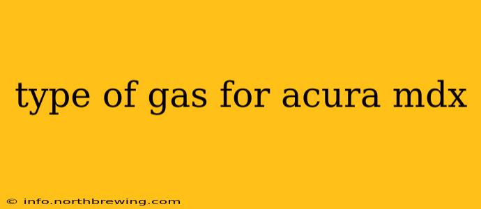type of gas for acura mdx