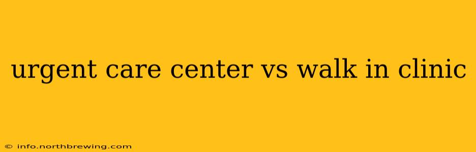 urgent care center vs walk in clinic