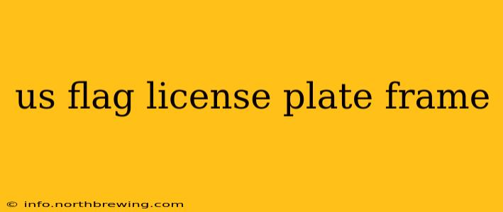 us flag license plate frame