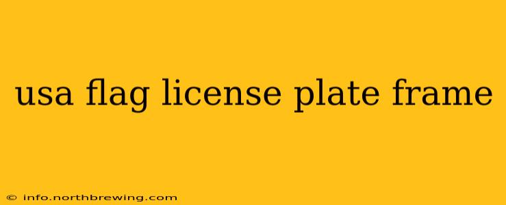 usa flag license plate frame