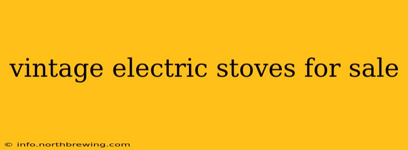 vintage electric stoves for sale