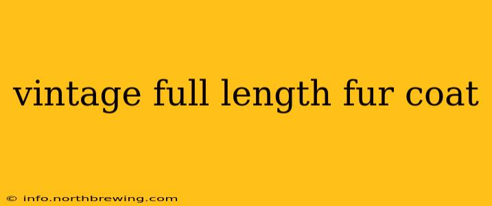 vintage full length fur coat