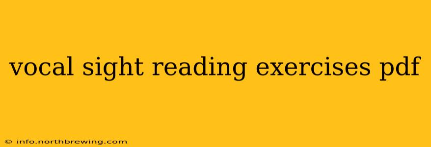vocal sight reading exercises pdf