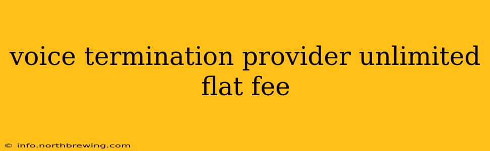 voice termination provider unlimited flat fee