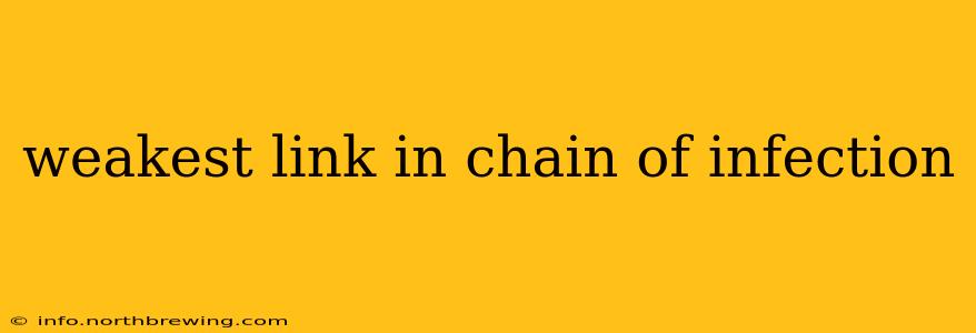 weakest link in chain of infection
