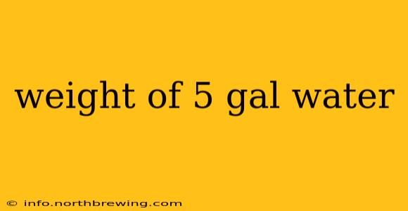 weight of 5 gal water