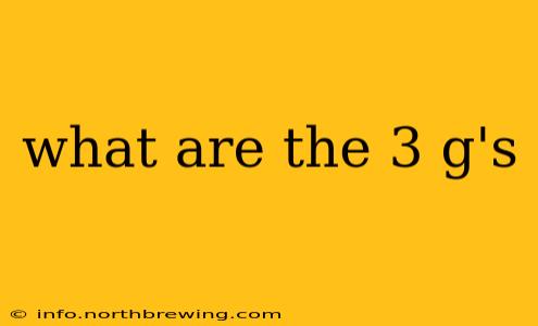 what are the 3 g's