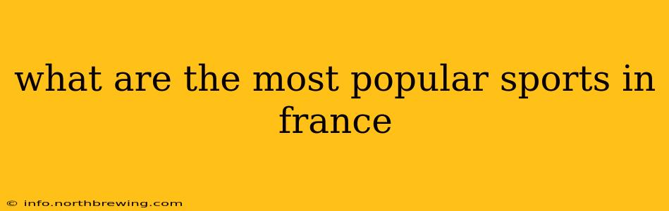 what are the most popular sports in france