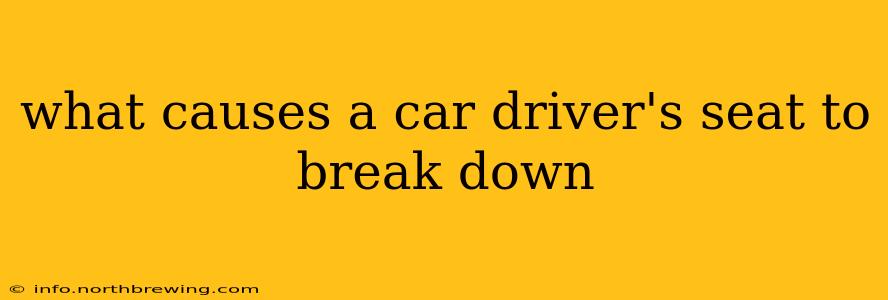 what causes a car driver's seat to break down