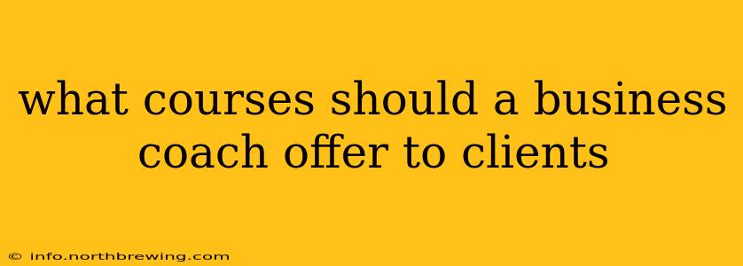 what courses should a business coach offer to clients