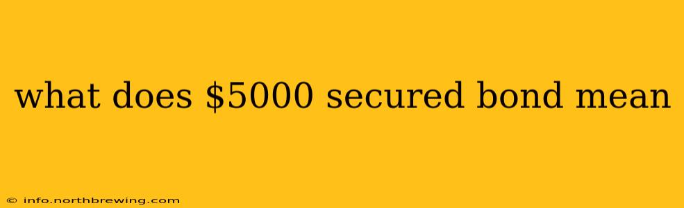 what does $5000 secured bond mean