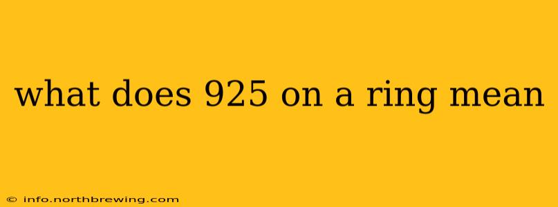 what does 925 on a ring mean