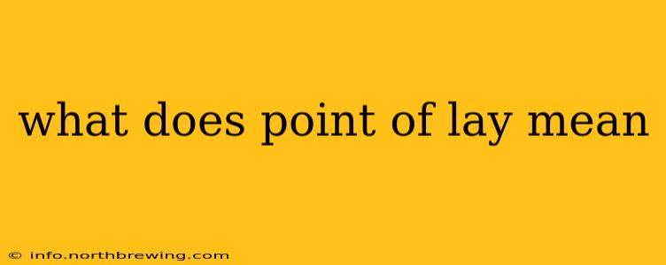 what does point of lay mean