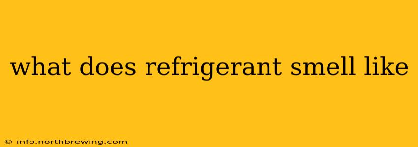 what does refrigerant smell like