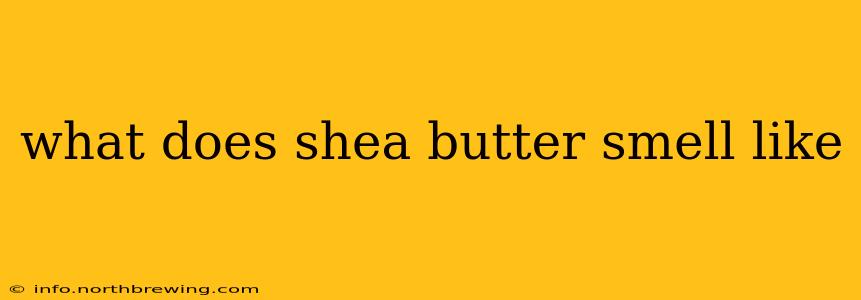 what does shea butter smell like