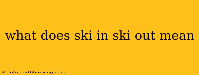 what does ski in ski out mean