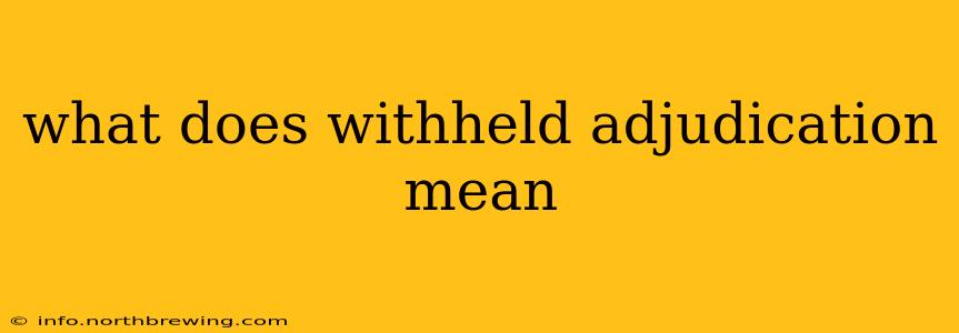 what does withheld adjudication mean