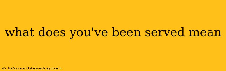 what does you've been served mean