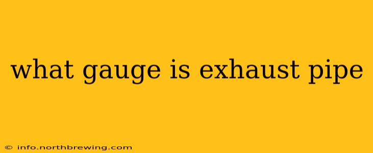 what gauge is exhaust pipe